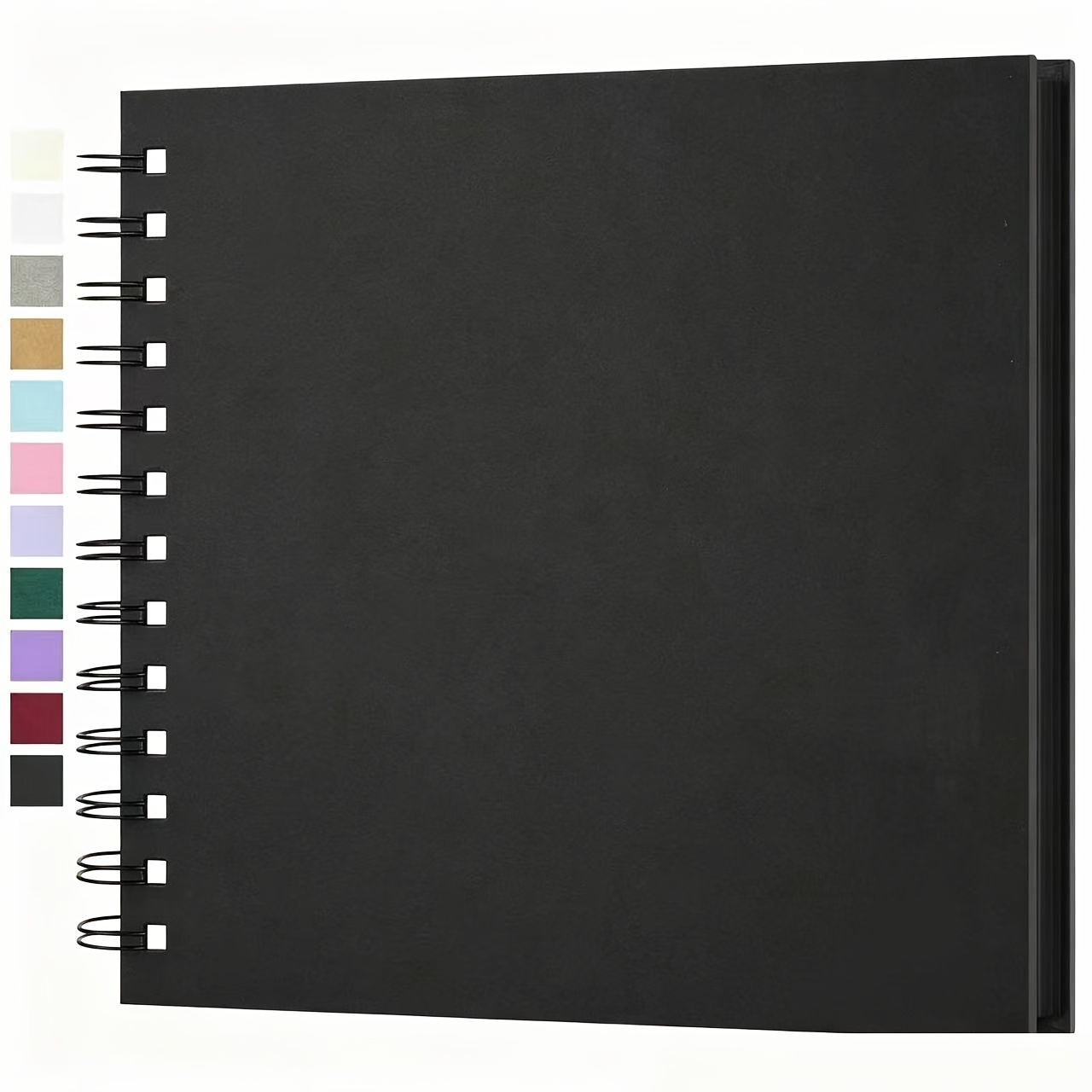 TEMU 1pc, 1 Book With 20 Sheets (40 Pages Total) - 7.87inch*7.87inch, Available In Black Cardstock Or Paper. Diy Album, Suitable For Weddings And