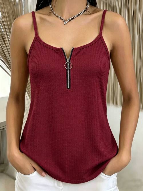 womens fashionable elegant textured waffle zipper adjustable straps
