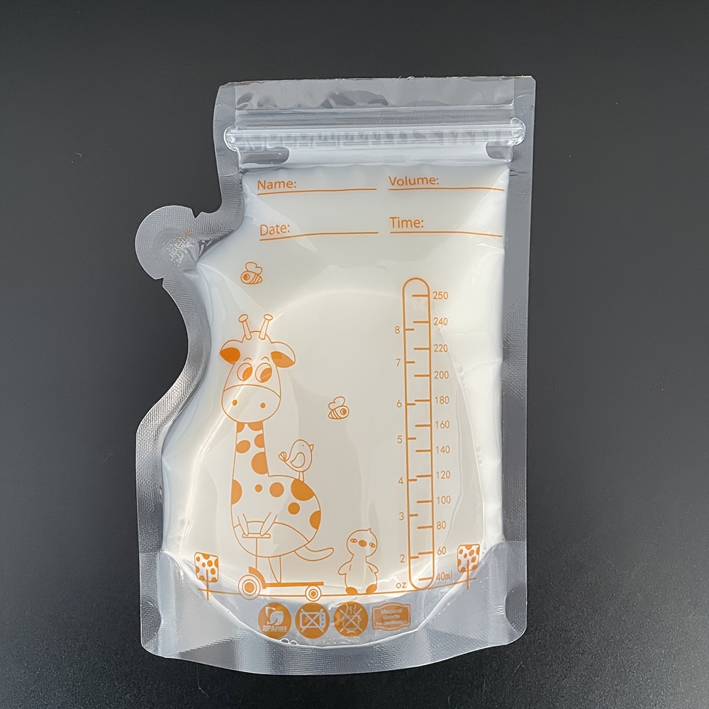 

100pcs 250ml Red Breastmilk Storage Bags - Food Grade, & Leak-proof - Ideal Gift For