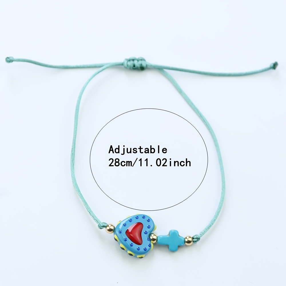 Women's Bohemian Multicolor Heart Bracelet, Y2K Trend