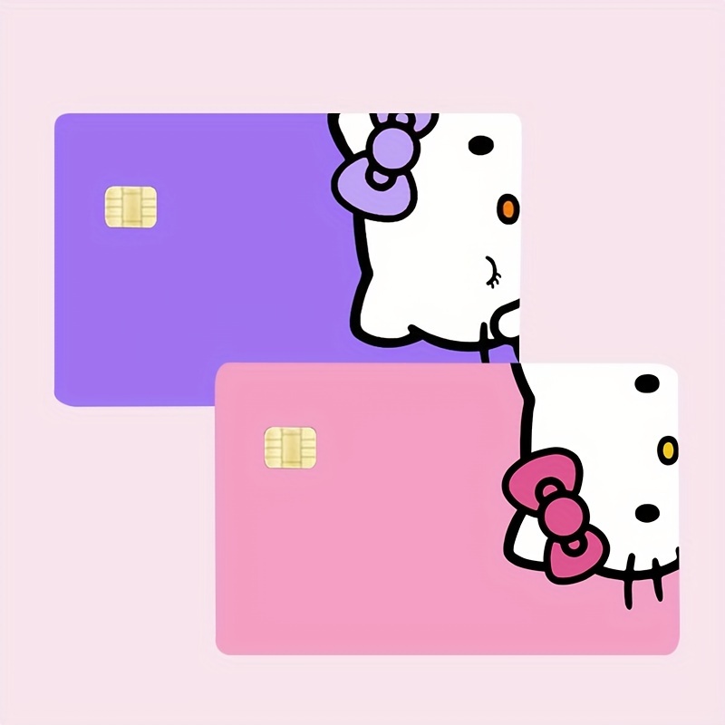 

2-pack Sanrio Hello Kitty Pvc Credit Card Skins, Removable Vinyl Stickers For Debit/atm Cards, Adult Size, English Text, Brand: Sanrio