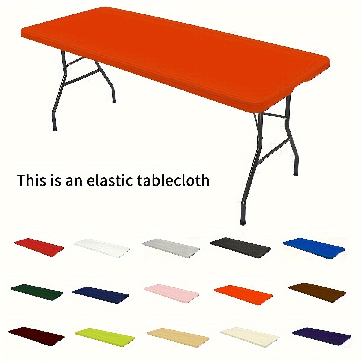 

Stretch Polyester Tablecloth - Wrinkle-resistant, Washable, Suitable For Parties, Weddings, Outdoor Activities, Etc