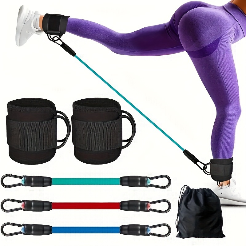 

5pcs Ankle Resistance Bands For Leg & Hip Training, Muscle Training Exercise Ankle Bands