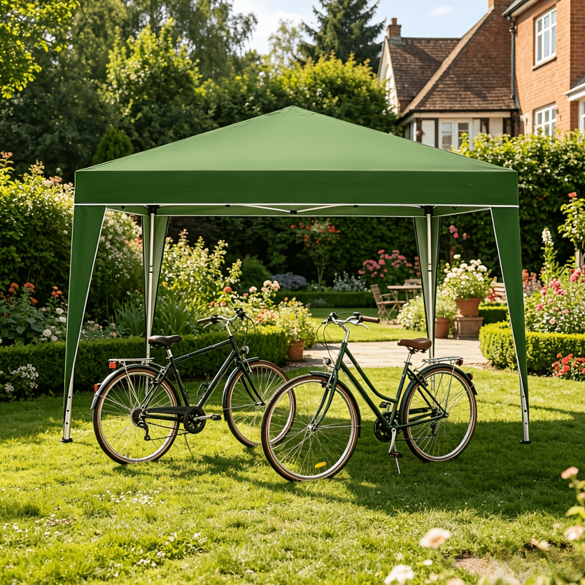 Image of 2.25x2.25m Pop Up Canopy Tent, Outdoor Storage Shed For Vehicles, Outdoor Tent Canopy Foldable Portable Canopies For Camping, Patio, Parties, Gazebo Canopy With Carry Bag