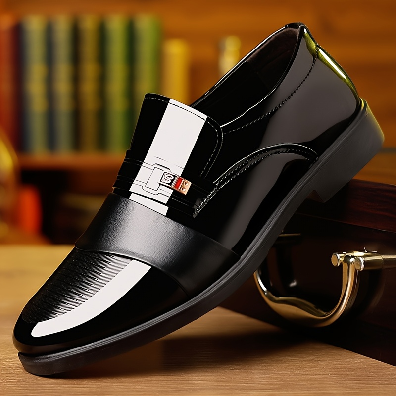 zapatos formales y casuales para hombre - cierre sin cordones, parte   de pu   - calzado elegante para  ,   y negocios en     - plantilla acolchada y   antideslizante de goma - diseño moderno y  , ideal para trabajadores de   5