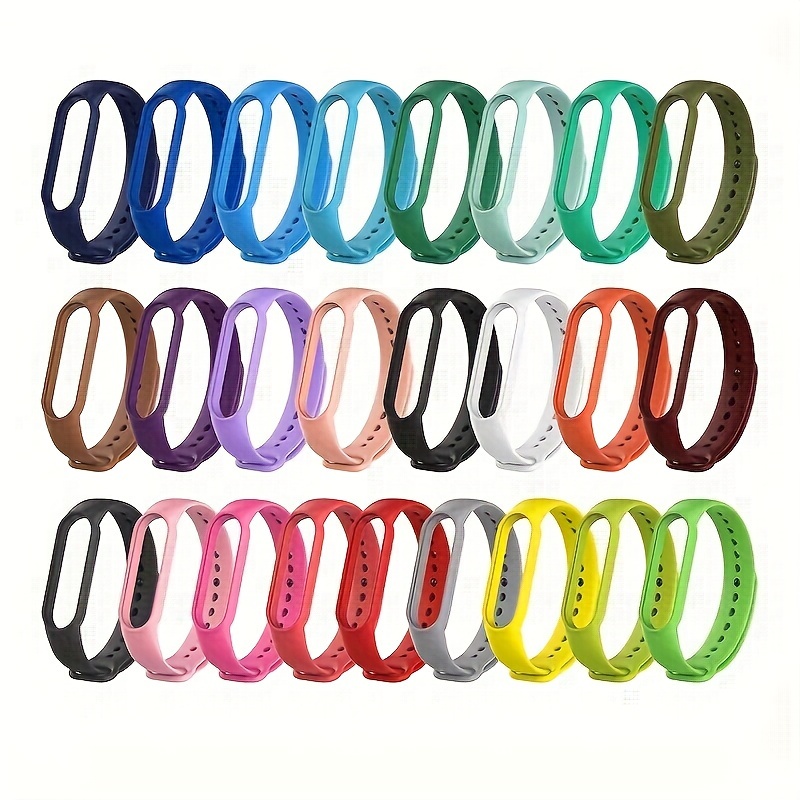 

Suitable For Xiaomi Band 3/4/5/6 Smart Watch Strap + Protective Case 2 In 1 Integrated Buckle Can Be Freely Adjusted Solid Color Tpu Replacement Wristband Sports Loop