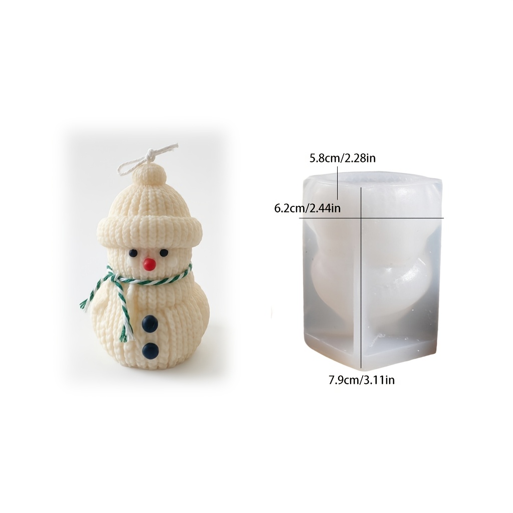 TEMU Stampo in silicone resina per candele a forma di di Natale, stampo in silicone per decorazioni natalizie per la casa e la scrivania, regali di