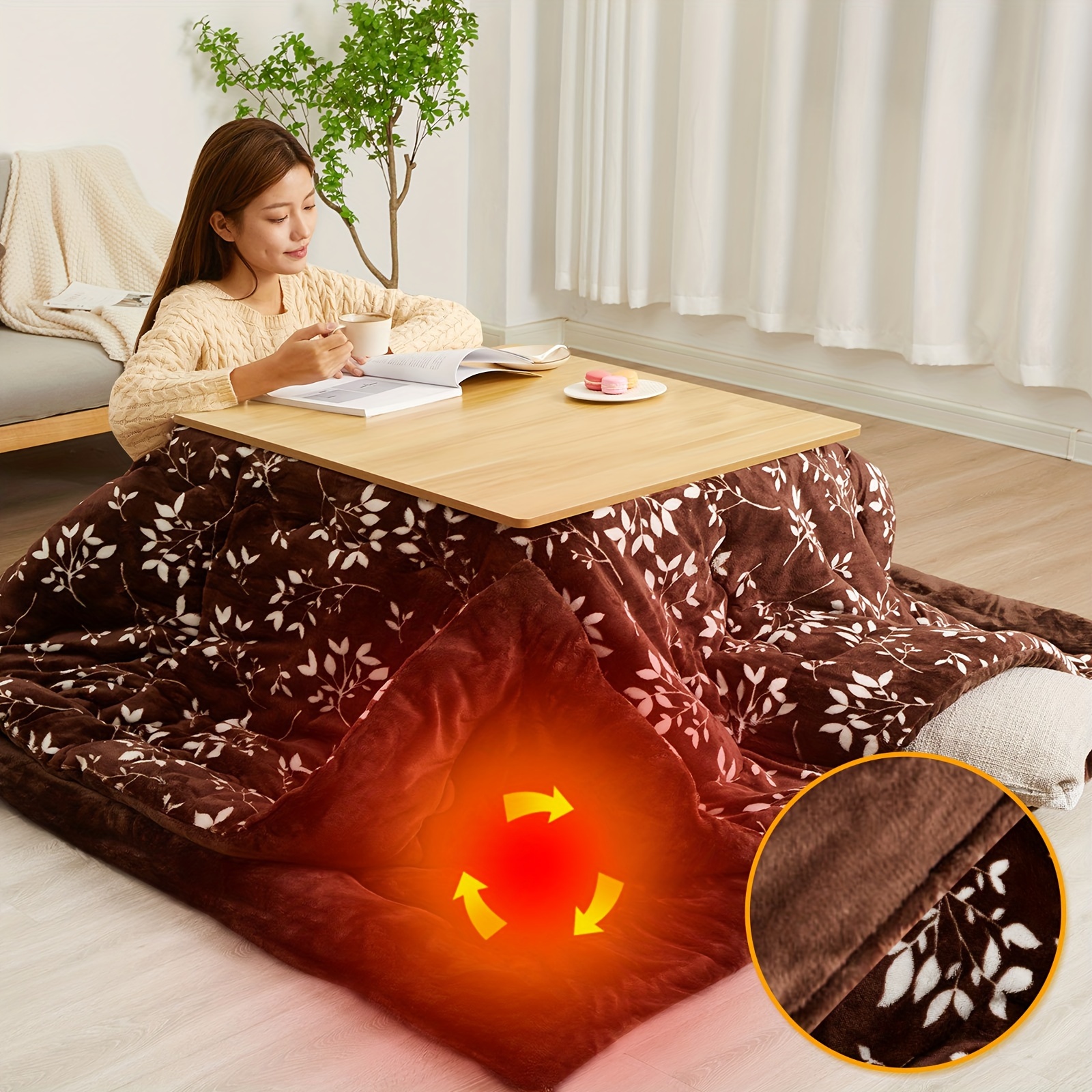 TEMU Kotatsu Thick Of Kotatsu , Antibacterial Deodorant , Reversible And On Of , , Fluffy For , , -static Not