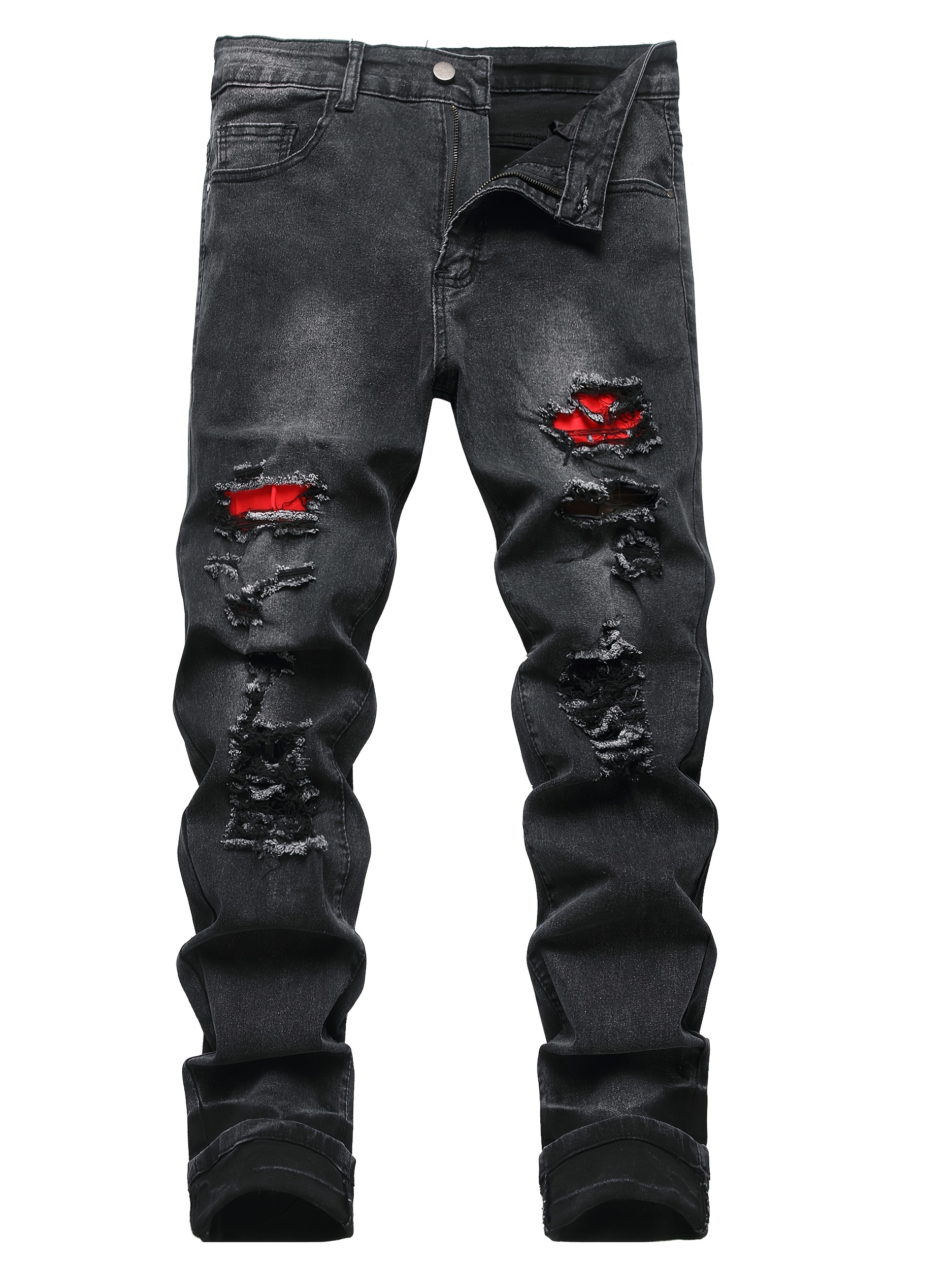 men skull jeans sold on Temu United States