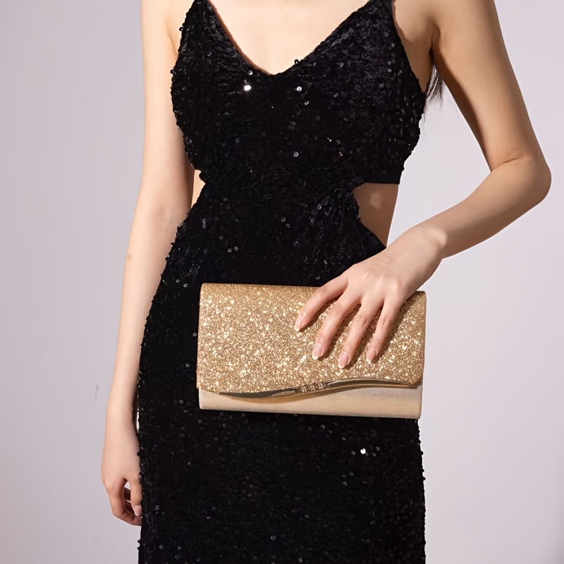 E-shop Glitzernde Pailletten-Handtasche mit Verschluss – Elegante Umhängetasche für Partys, Hochzeiten & den täglichen Gebrauch – Clutch, Verschluss