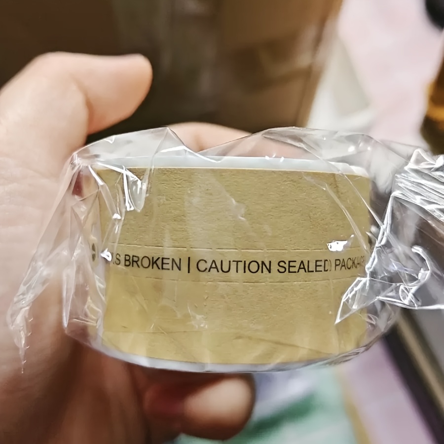 TEMU 100 Sheets Of Easy-to-separate Paper Sealing Stickers, Peelable Anti-opening Seals, Rectangular Self-adhesive Anti-counterfeiting Box Sealing