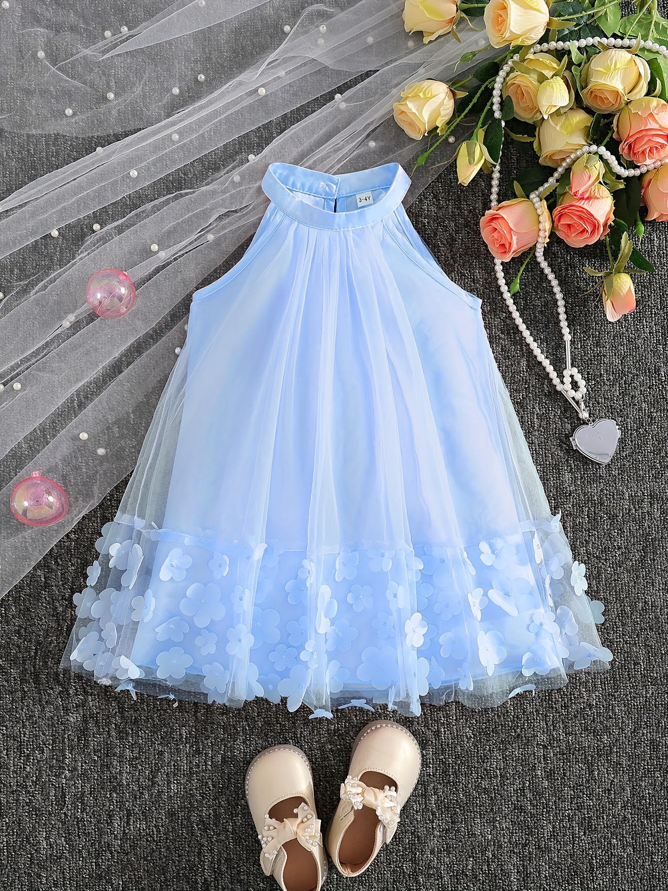 blue dress baby girl Baby Girl Light Blue Long Sleeve Dress