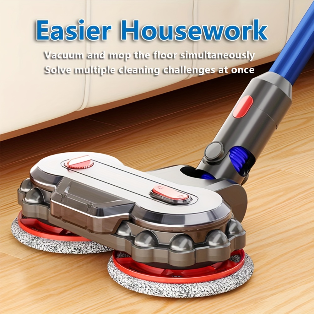 

For V15 V8 V7 V10 V11 Vacuum Cleaner Electric Dry And Wet Mopping Head, Vacuum Cleaner Attachment Mop, With Detachable Water Tank, 6 Pieces Of Mop Cloth, Hardwood Floor Electric Attachment