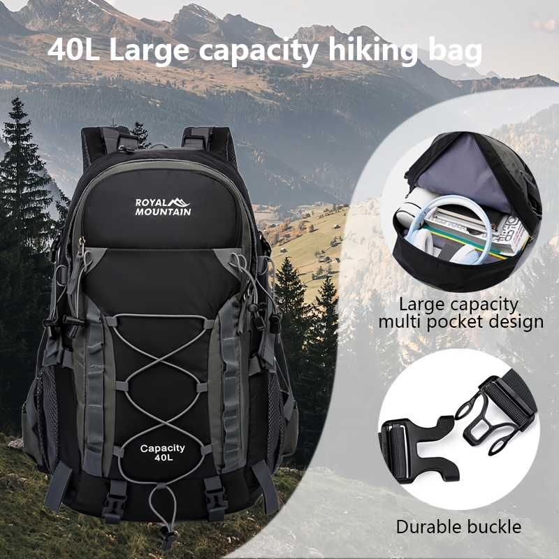 Sac à Dos Randonnée LYtech 130L - Imperméable, Système MOLLE, Bandes Réfléchissantes, Trekking Camping