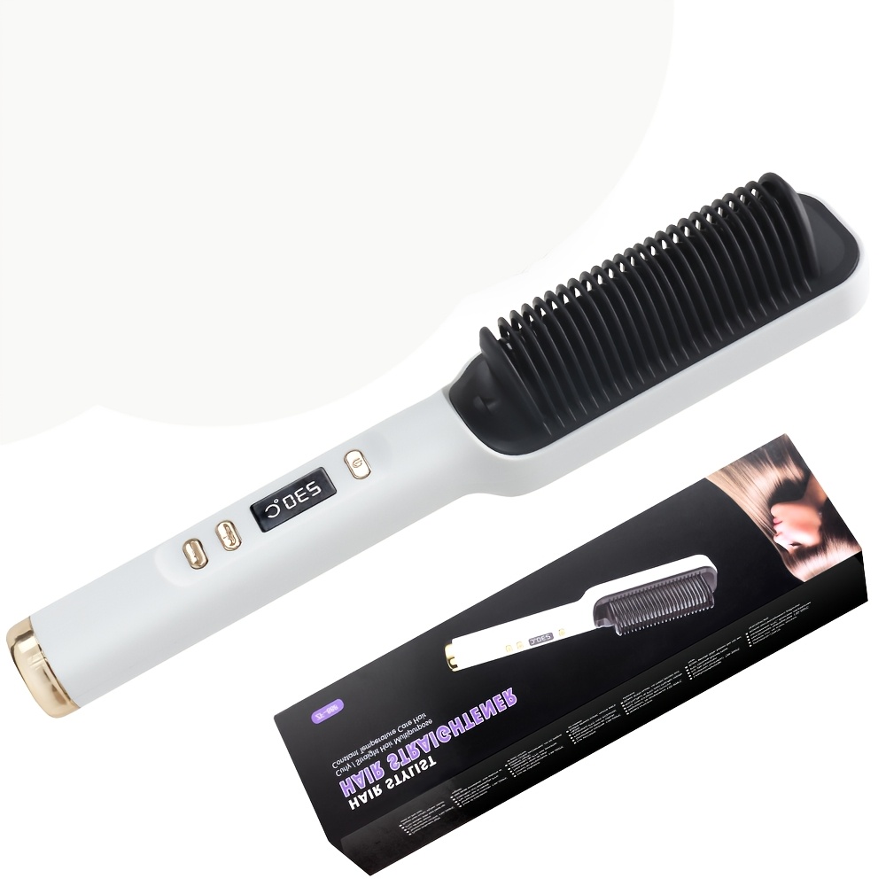 household dual purpose dry wet hair straightening comb multi - Temu
