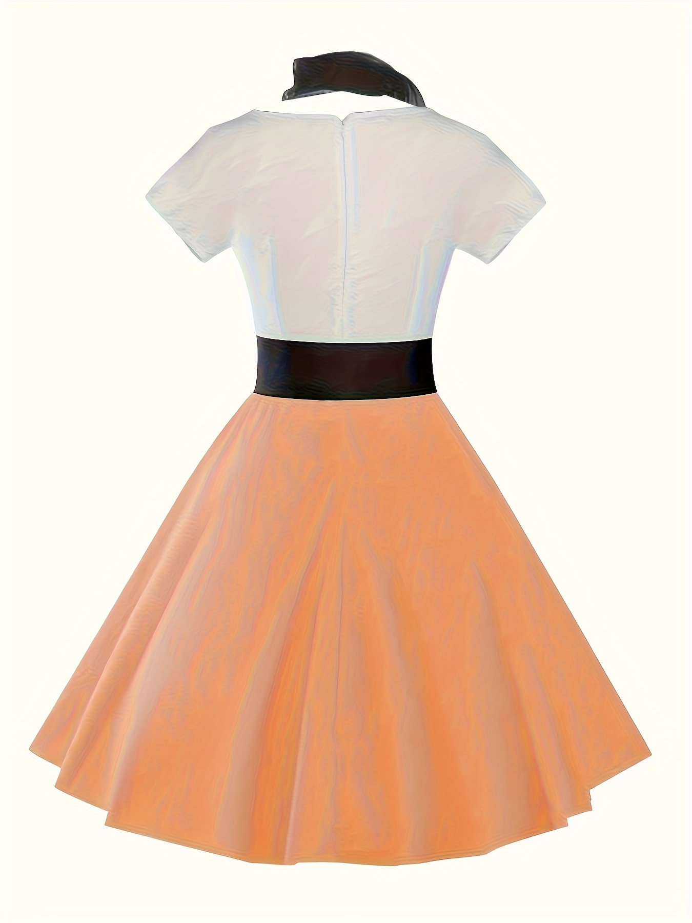 womens retro poodle print dress vintage high waist - Temu