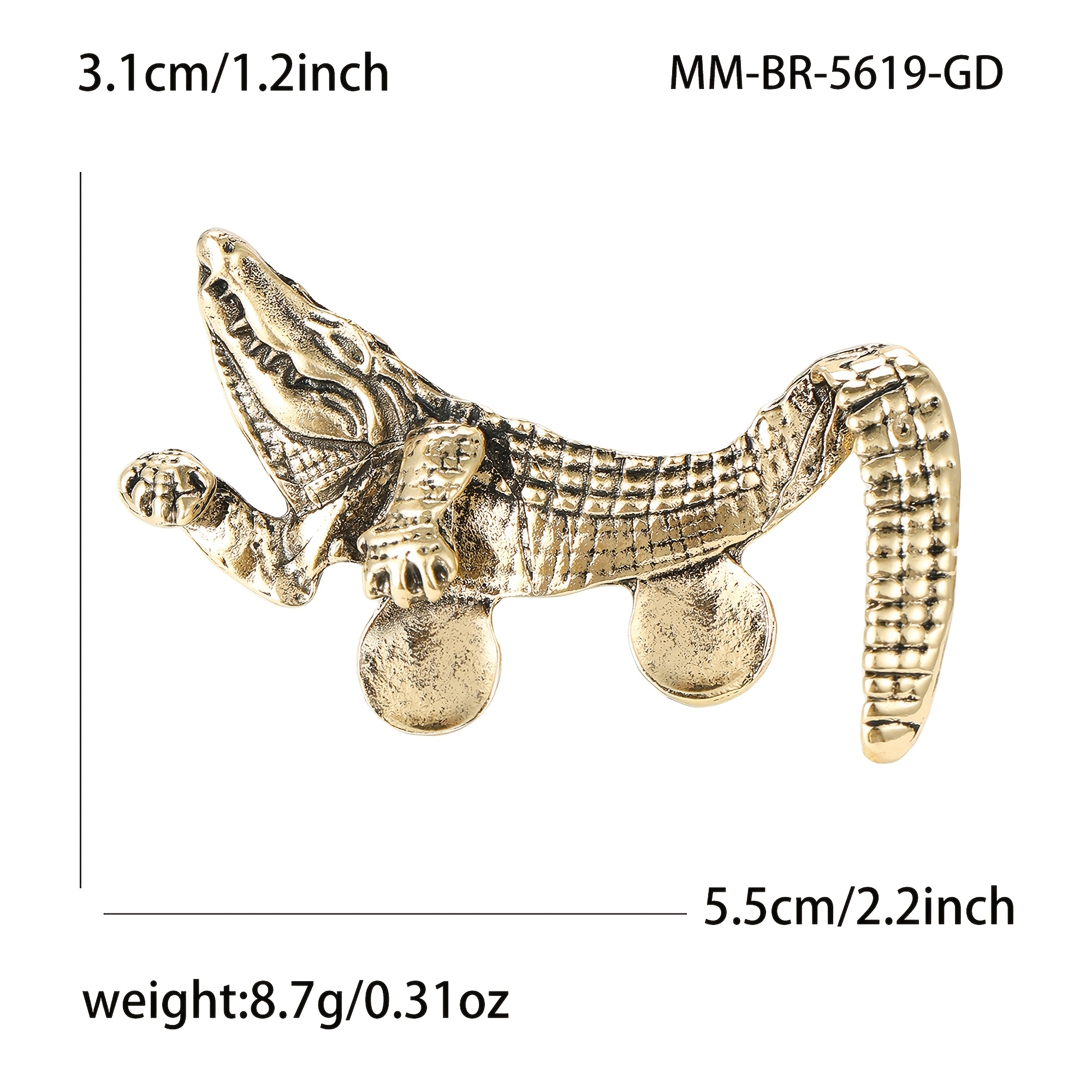 TEMU Trendy Metals Brooches For Women Unisex Wear Upscales Animals Pins Used As Necklaces Badges Casual Party Banquets New Year Gifts Jewellery