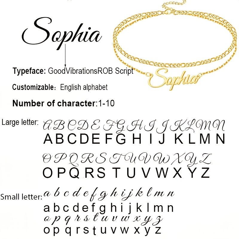 Personalized Double Chain Name Bracelet for Women & Men, Custom Engraved