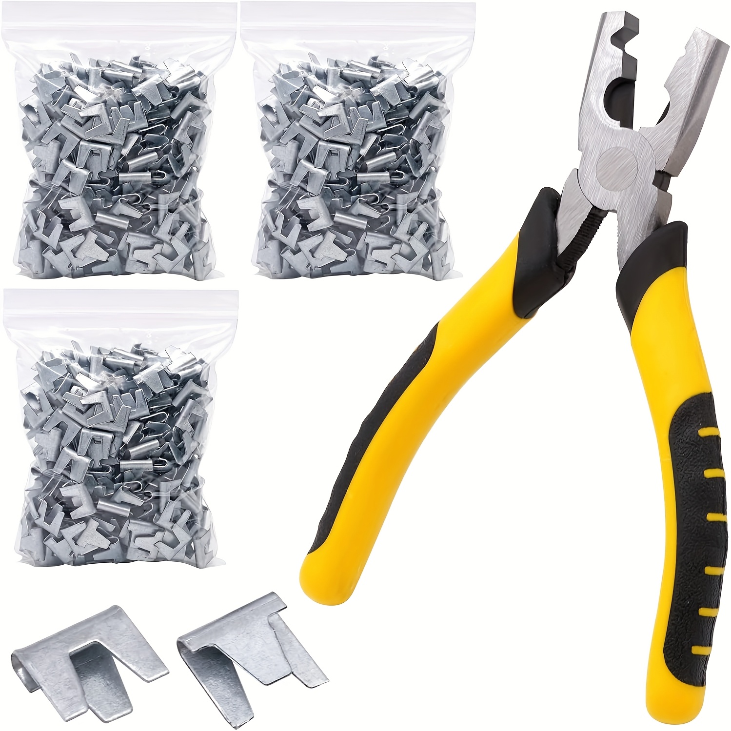 TEMU Cage Assembly Hardware Kit, 1pc Cage Binding Pliers And 900pcs Wire Clips For Rabbit And Chicken Cages, Special Hardware Additions For Pet And