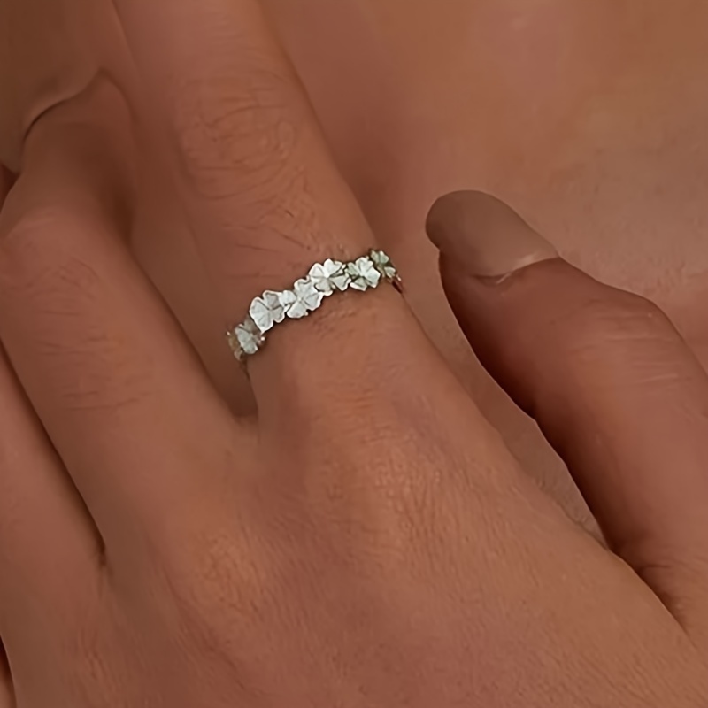 Women's Leaf-Shaped Simple Ring, Daily Casual Accessory