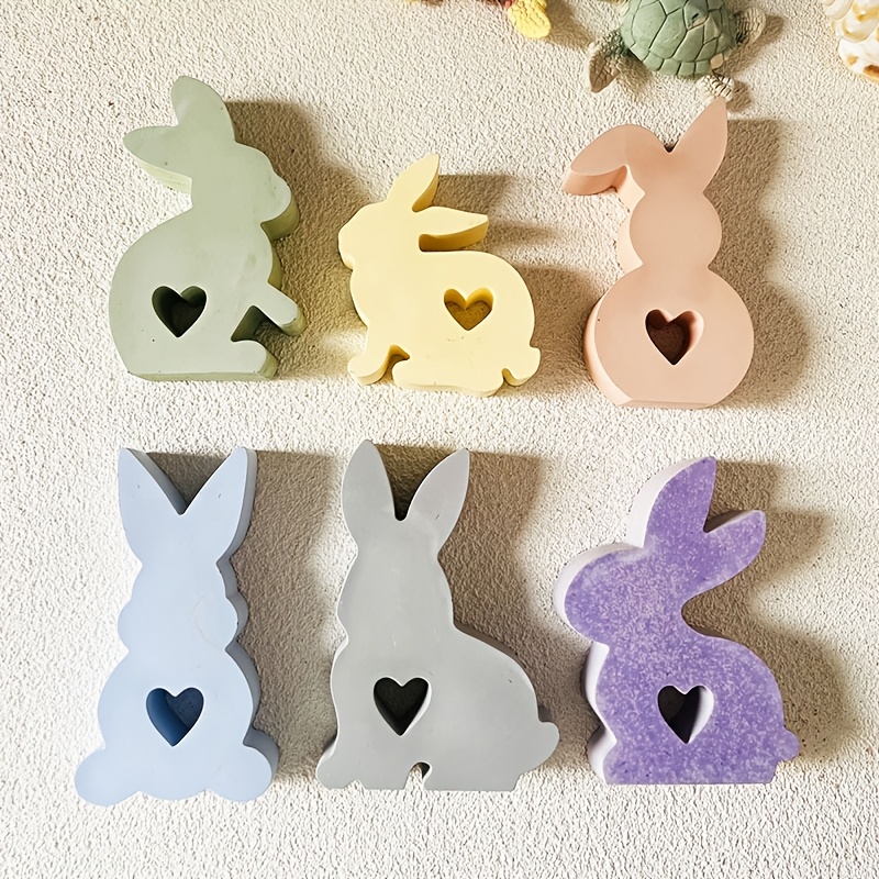 

1pc Easter Bunny Silicone Mold, Love , Animal Shape, For Epoxy Resin, Aromatherapy, Plaster, Clay, Diy Decor Crafting