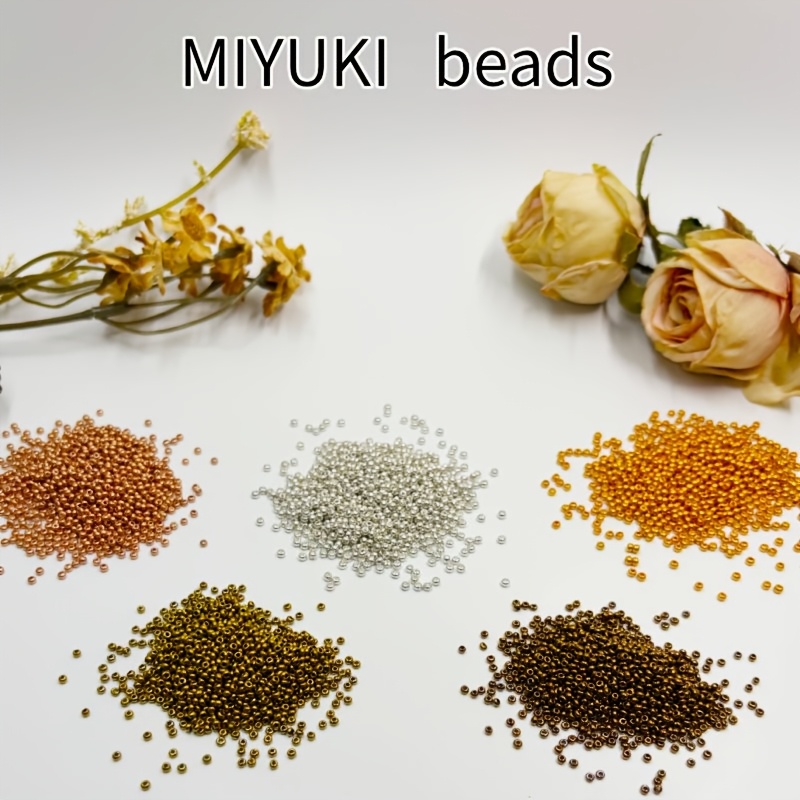 TEMU 10025 pièces, Perles MIYUKI, Lot de 5 couleurs, Taille : 2 mm, 20 g par couleur, Total 100 g, Taille uniforme, Convient pour la fabrication de