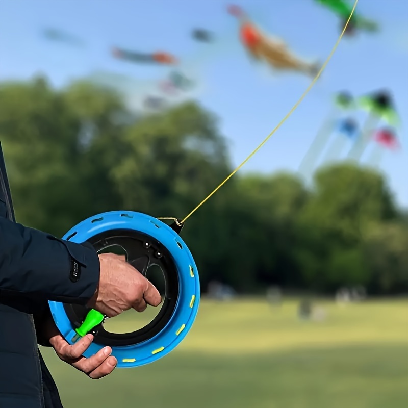 

Premium Hand-held Kite Reel - 14cm Easy-grip Blue Plastic Winder With 100m Durable Line - Perfect Outdoor Flying Companion
