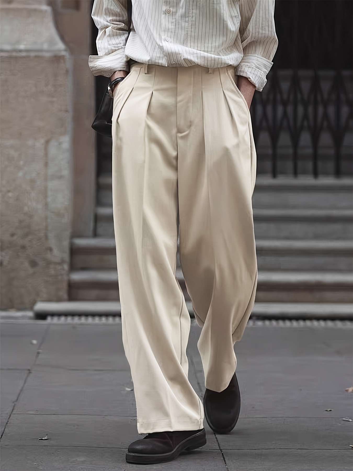 beige mens dress pants Fender Straight Pants – Beige main image 0