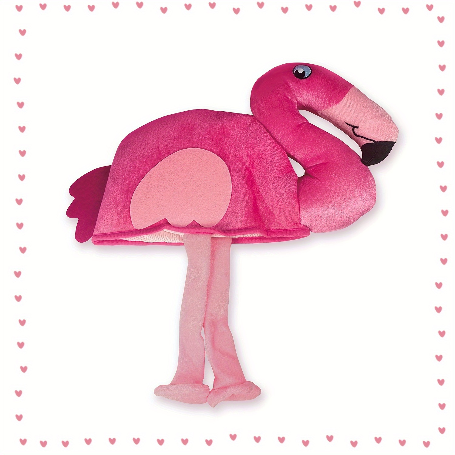 1pc Cute And Soft Flamingo Hat, Pink Flamingo Party Hat, Novelty Adult Funny Animal Hats, Funny Hat - Cosplay Halloween Costume Accessory For Carnival Beach Party Supplies