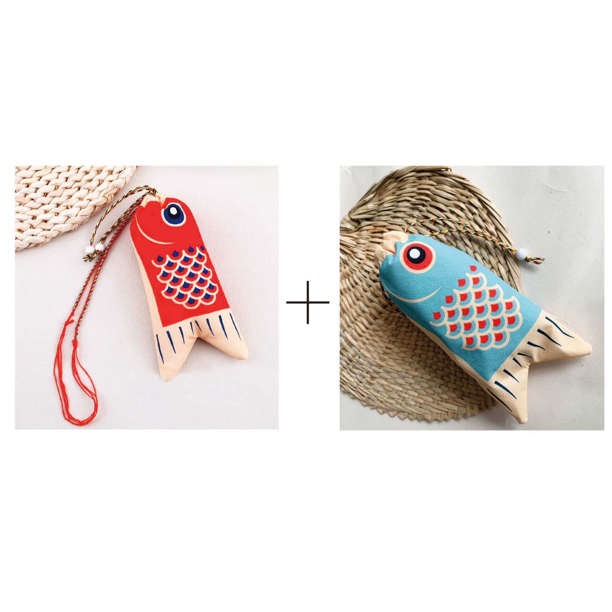 E-shop Geschenk für Sie/Ihn 1/2 Stück Fisch Universal Anhänger Kordelzug Tragbare Kleine Dekorationsbeutel, Mini Geschenktüte, Kosmetiktasche,