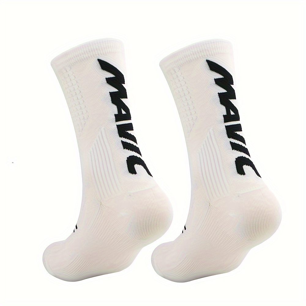 

Mavic 1 Pair High Performance Athletic Tube Socks - Breathable Sports Knit Fabric, Polyester And Polyamide Blend, Machine Washable, Solid Color, For Thanksgiving, Christmas, New Year