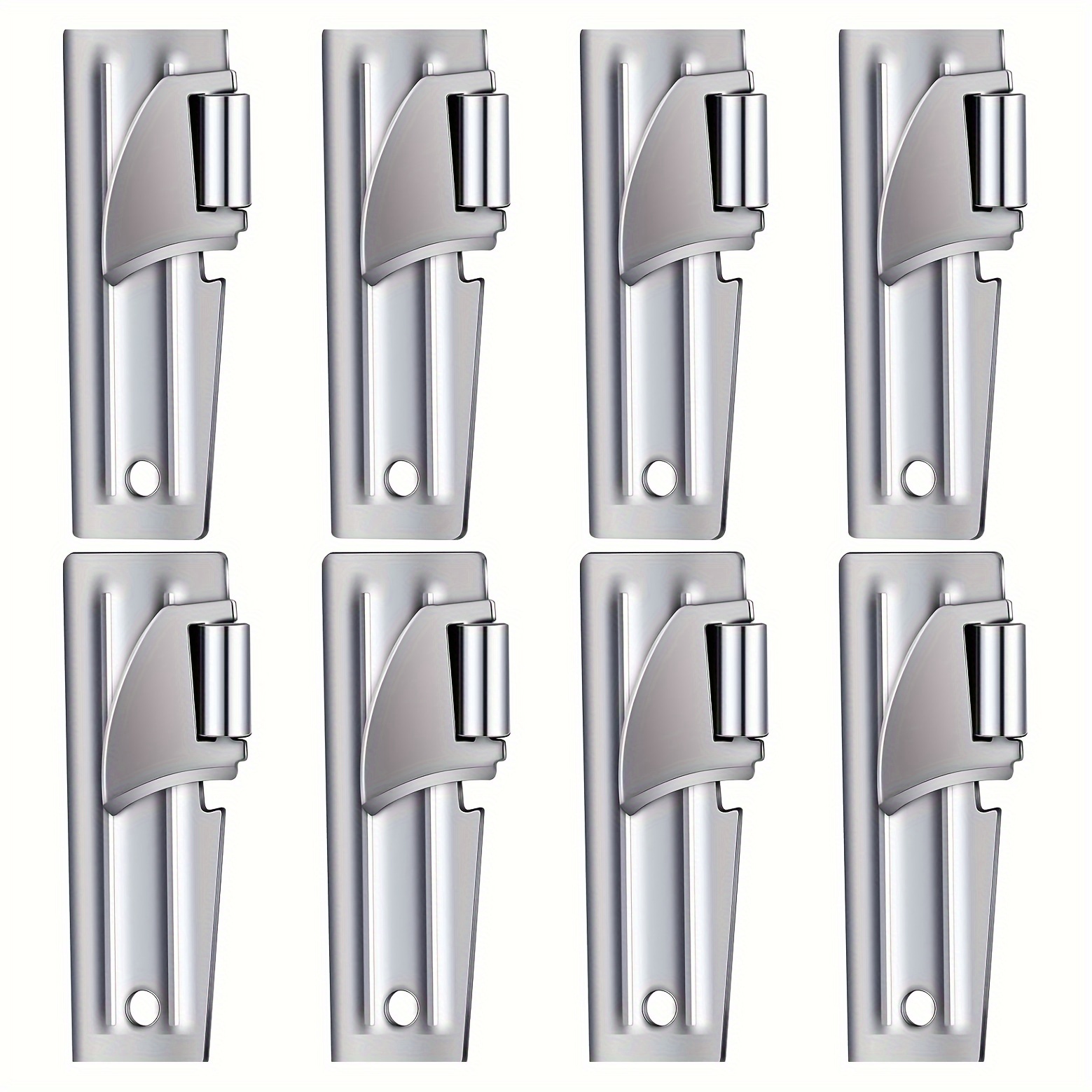 

8-piece Stainless Steel Can Openers - Durable Manual Jar & Bottle Opener For Camping, Survival & Backpacking