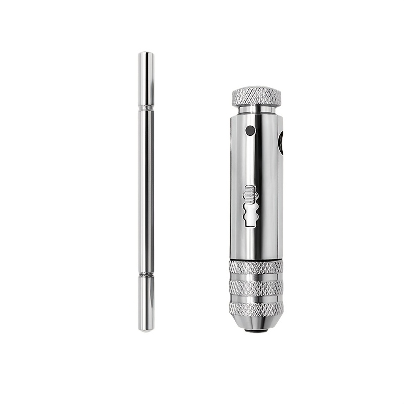 2pcs/set T-handle Ratchet Faucet Wrench Set, Adjustable Ratchet T-handle Tapping Bracket Wrench Reversible Reamer Hand Thread Wrench Tool