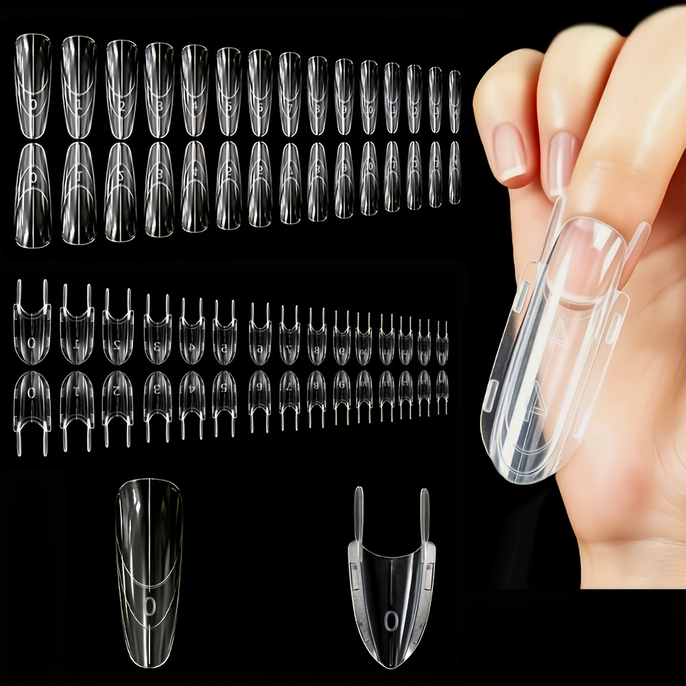60pcs Rocket Design Extended Nail Mold Nail Tool - Diy With Scale For Any Length, Portable Hand-holding, Home Diy…: retailer-supplied image