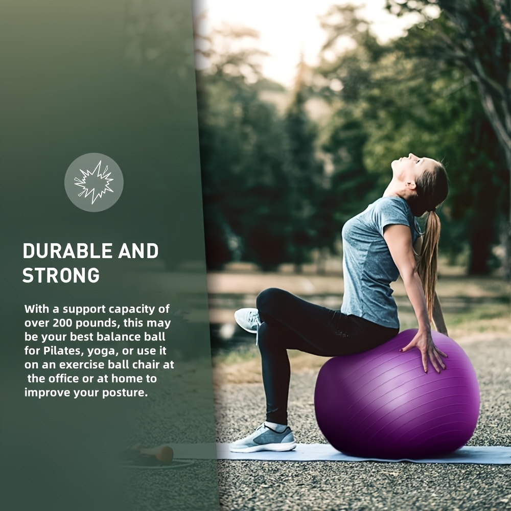 A Set of Yoga And Pilates Balls for Pregnant Women, Featuring a Foot Pump And a Thickened Anti-Burst Design, with a Shiny Surface, Perfect for Beginners And As a Holiday Gift for Families