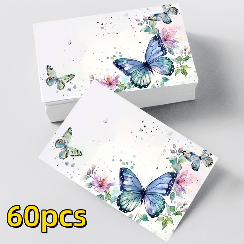 TEMU 30/60pcs, Premium Floral Message Cards, Handwritten Cards, Universal Holiday Blank Message Cards, Journal Decoration Material Cards, Gift