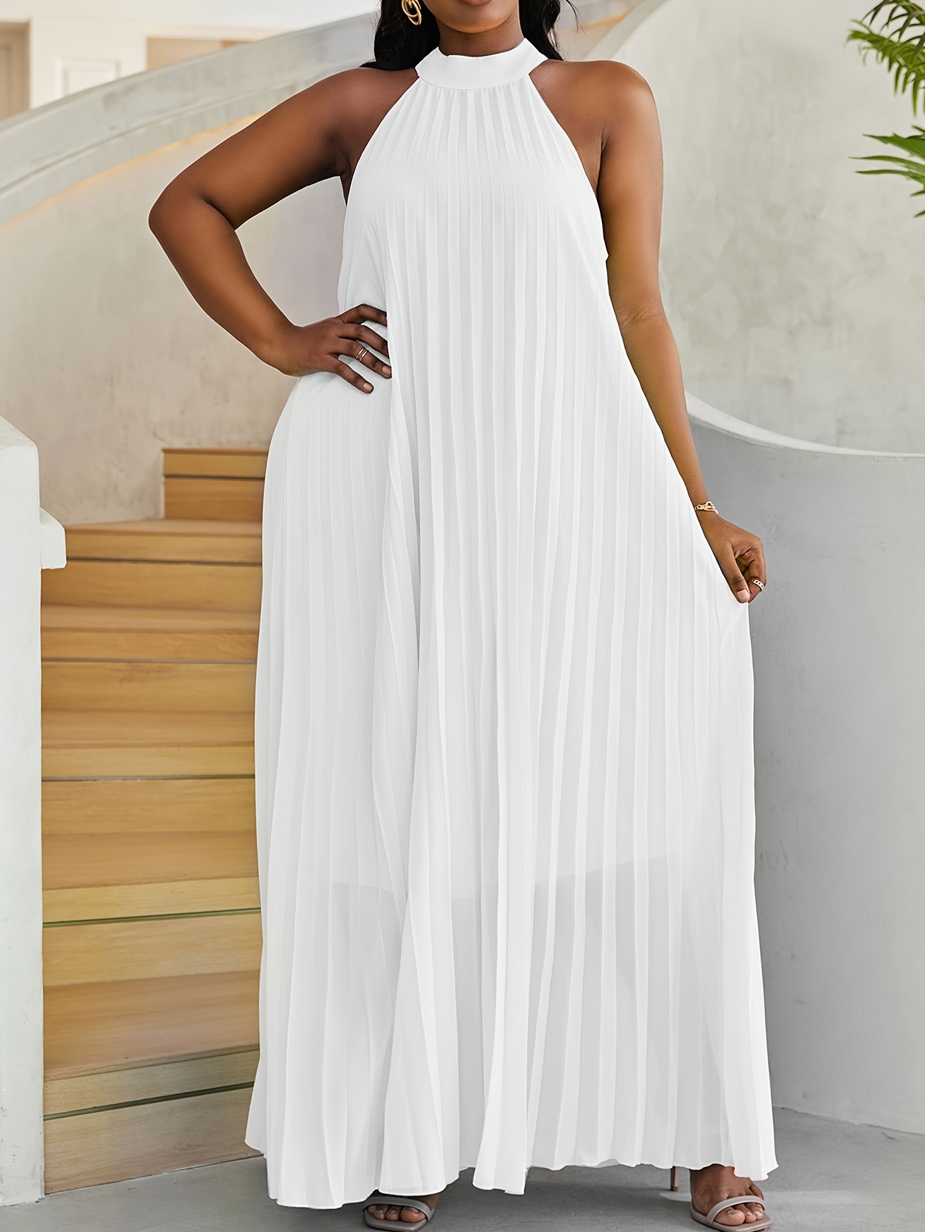 chinese dress ladies Plus Size Light Pink Chiffon Wrap Sleeveless Maxi Dress  Frimunt Clothing  Co