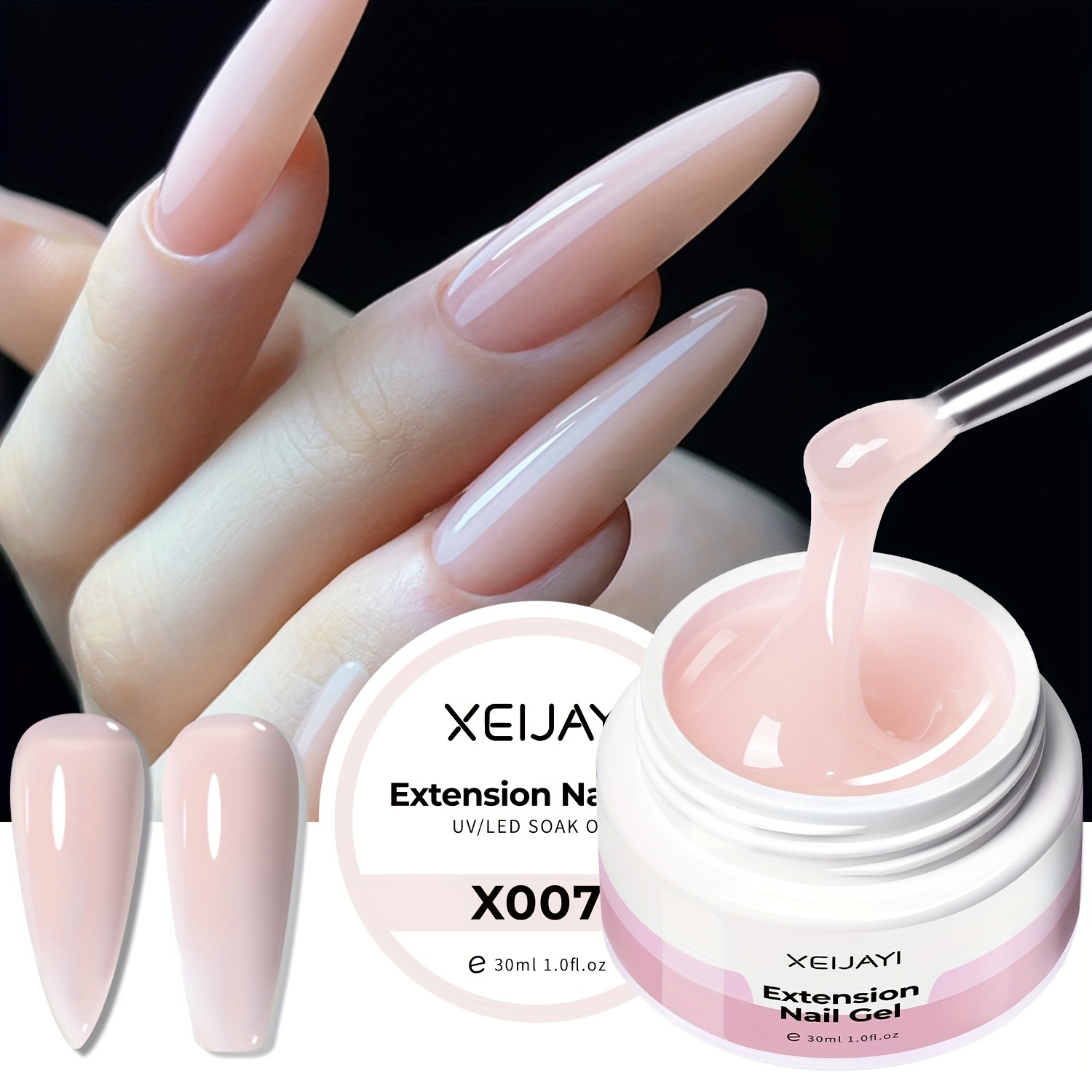 Image of 1pc 30ml Powerful Extension Nail Gel No Erase Gel Acrylic Fake Gel For Salon Home Nail Design Use