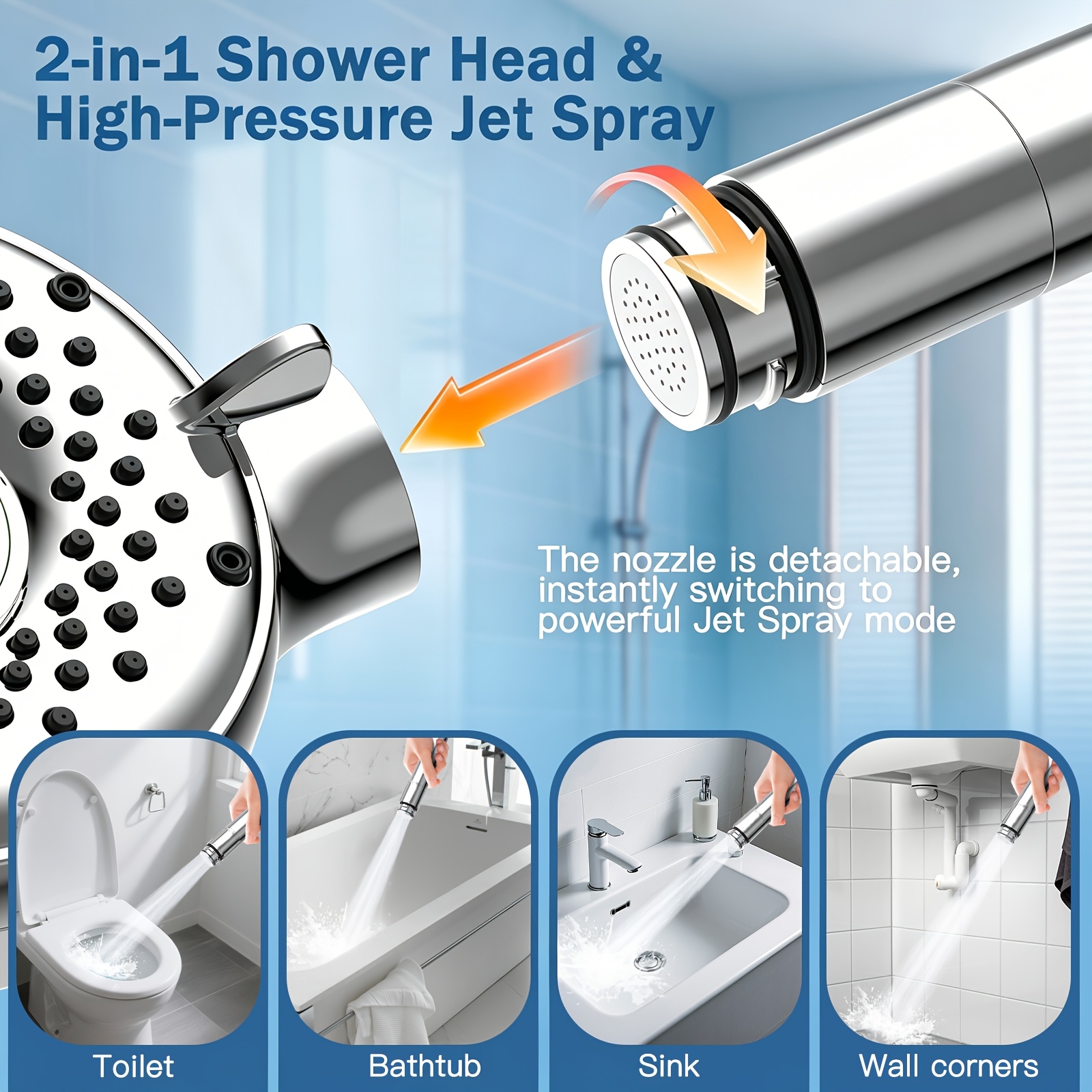 25.98cm Shower Head with Micro-Nano Bubbles