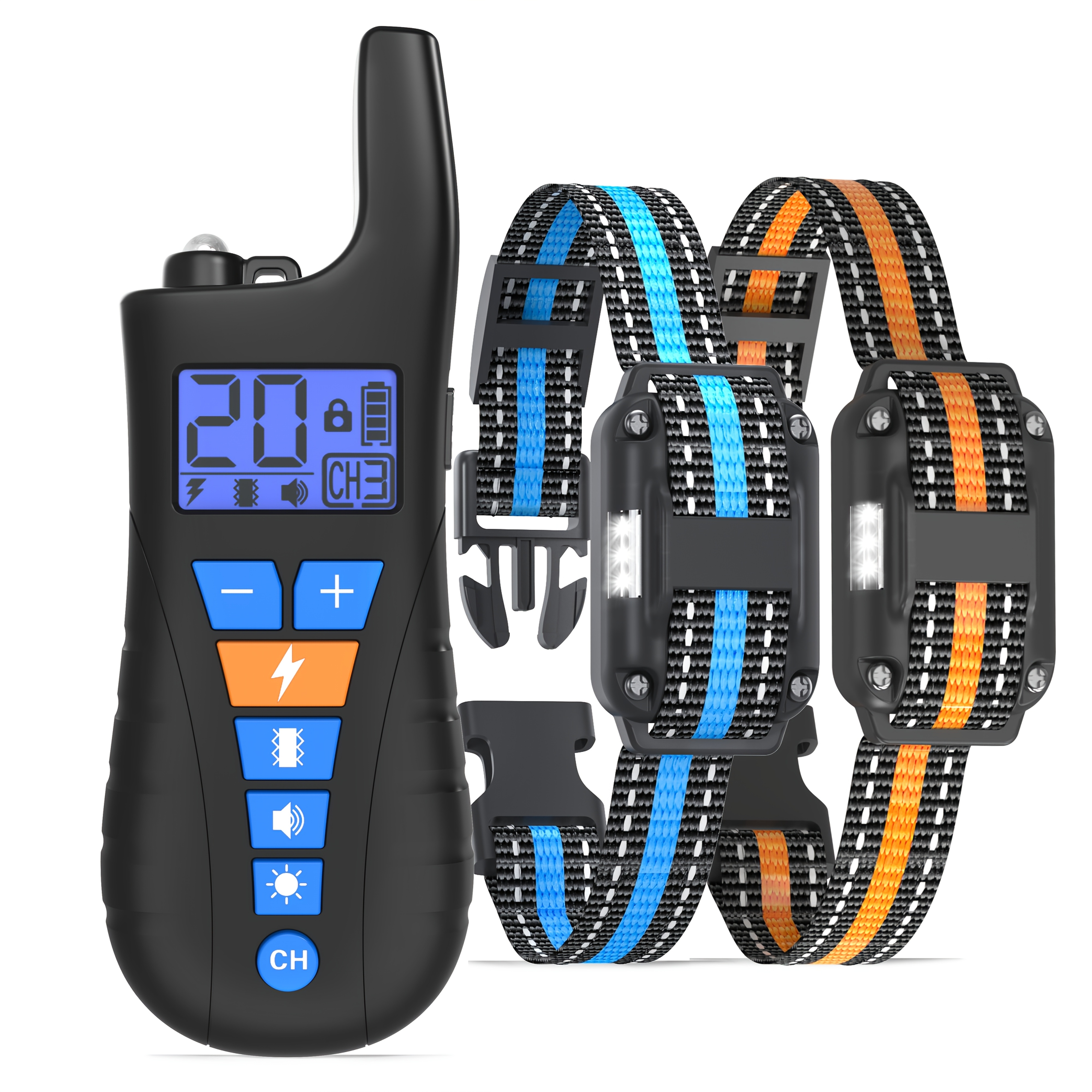 dog shock collar dog training collar with remote for large medium small dogs   with   vibration safe shock and night light training  