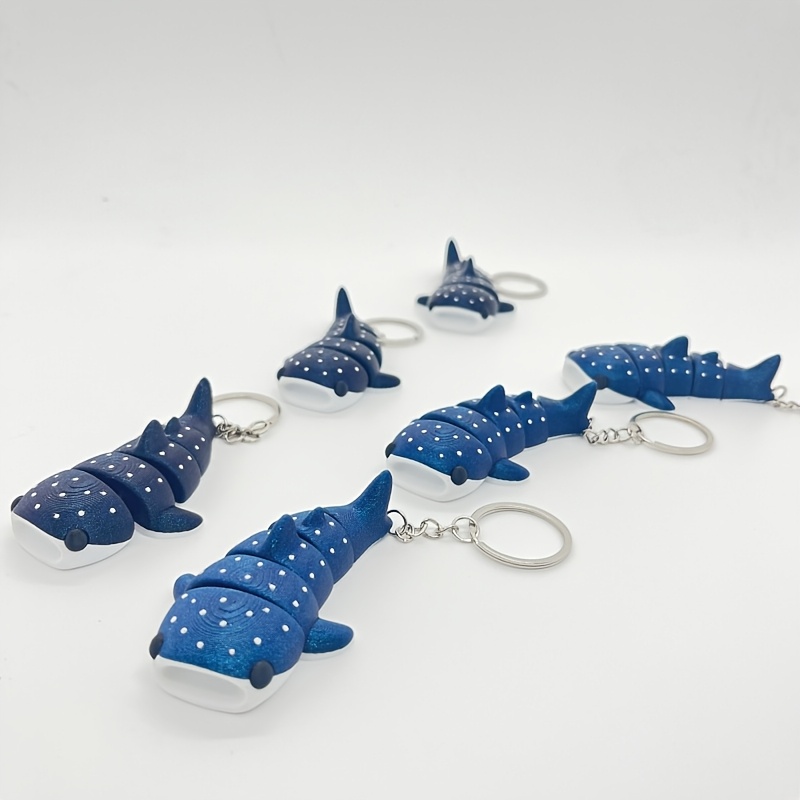 

3d Printed Whale Keychain - Vintage Style, Multi-functional Charm For Backpacks, Phones & Cars - Unique Accessory