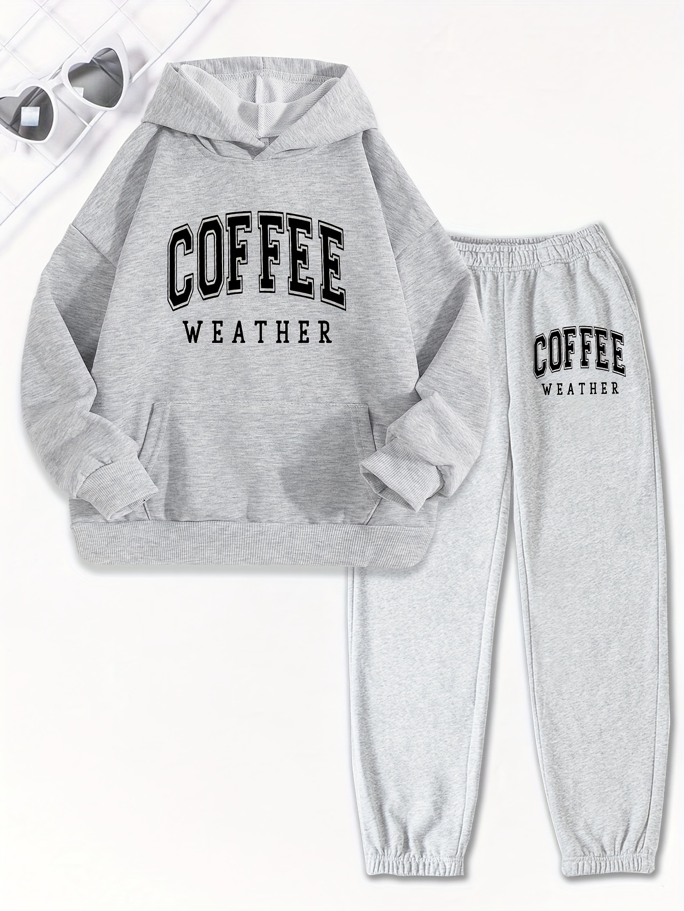 sporty 2pcs hoodie jogger set letter Temu Nigeria