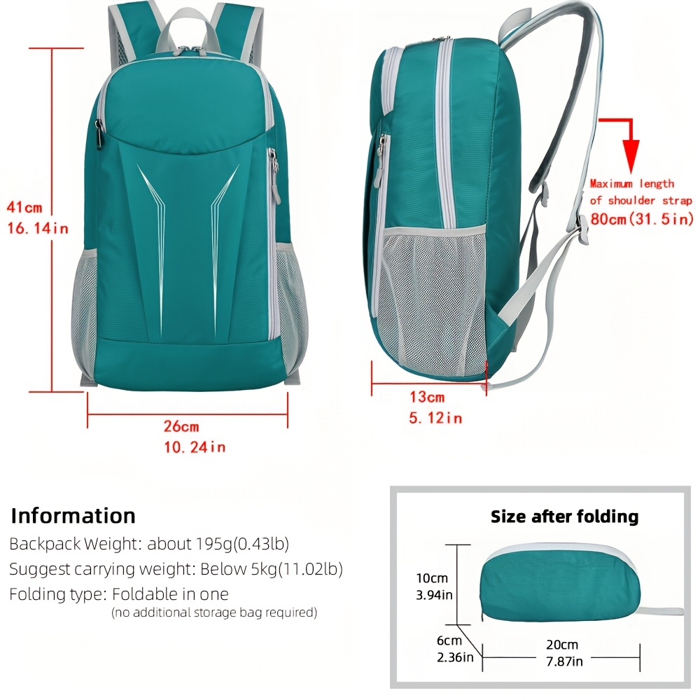outdoor sports folding backpack hiking cycling travel Temu Belgium - Main Image