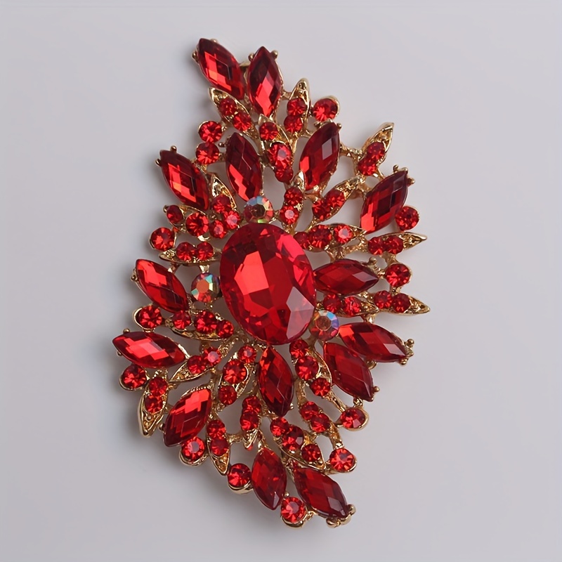 Image of African Brooch Colored Glass Large Glass Brooch Crystal Glass Brooch Corsage Women's Clothing Additions