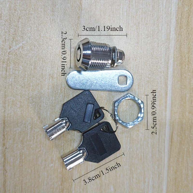 Alloy Cylinder Lock For Cupboard Drawers, Unpowered Security Lock Water-resistant And Requires Assembly - 1 Set