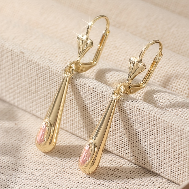 E-shop YOYO Damen - Plattierte Tränenform Hängeohrringe - Lange Glänzende Wassertropfen Schmuck, Elegantes Weihnachtsgeschenk geeignet für Hochzeiten,