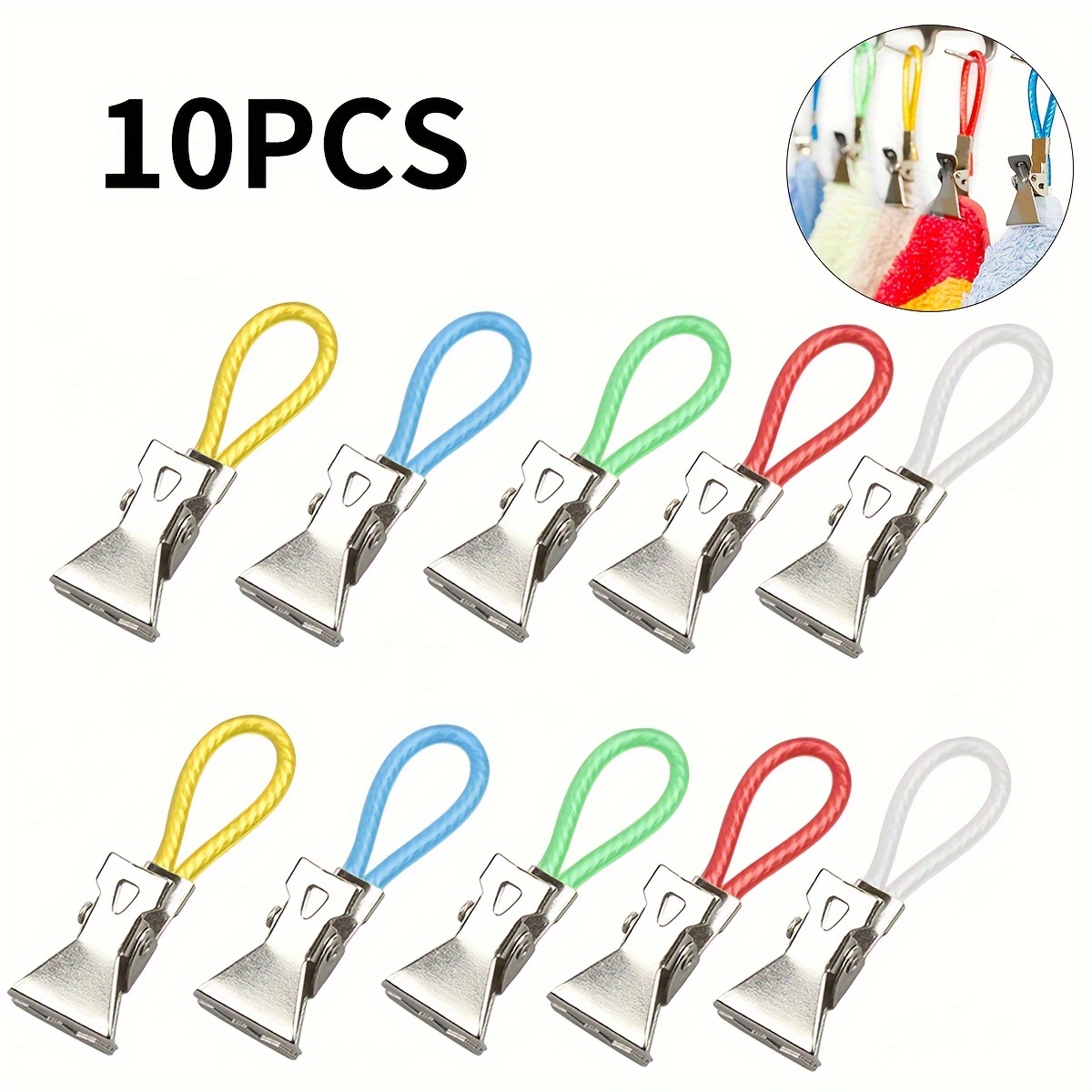 

10pcs Metal Towel - Drying Hangers For Kitchen, Bathroom & Toilet Organization, Assorted