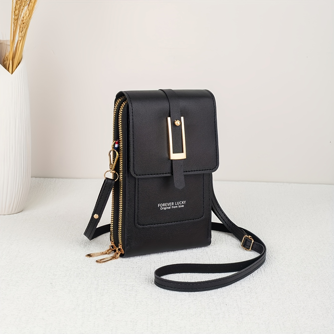 1pc Slanted Crossbody Bag, Fashionable Key Bag Slanted Small Bag, 5pc Color ， Simple And Versatile Shoulder Bag, Multifunctional Vertical Coin Purse