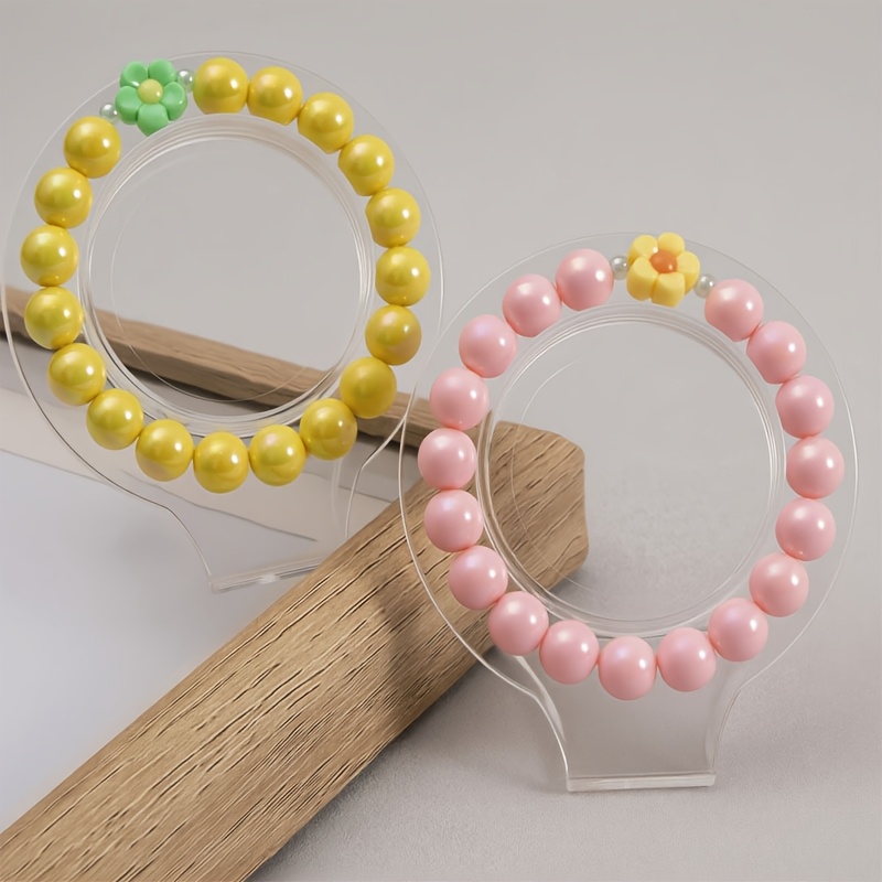 Women's Imitation Precious Bead Stackable Bracelet, Elastic