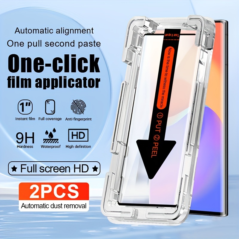 

2-pack Tempered Glass Screen Protector For Samsung S24/s24+/s24 Ultra, S23/s22/s23+/s22+/s23 Ultra, High Definition, 9h Hardness, Easy Install Kit, Anti-fingerprint, Hd Clear, Full Coverage